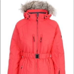 Waterproof Ski Jacket (Hibiscus Red). Medium